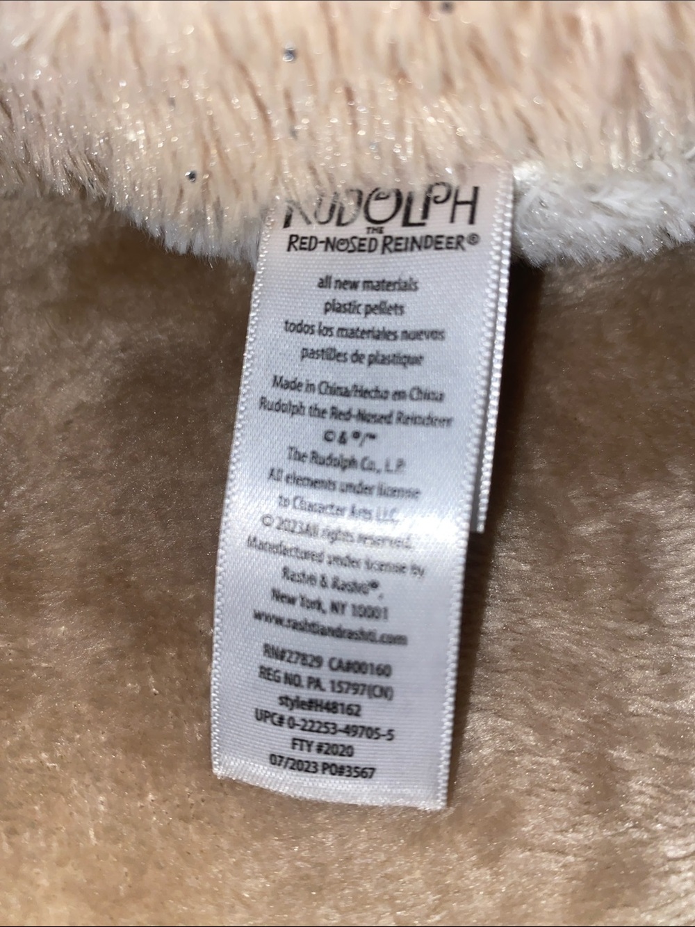 Rudolph the Red Nose Reindeer Clarice sitting Plush size 12” - Picture 4 of 4